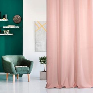 Zasłona gotowa na przelotkach ADORE 140x250 Design91 pudrowy