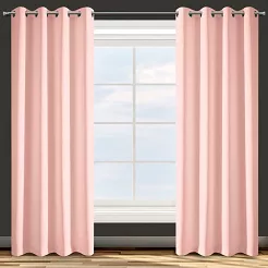 Zasłona gotowa na przelotkach ADORE 140x250 Design91 pudrowy