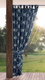 Zasłona gotowa na szelkach GARDEN 155x220 Eurofirany granatowy