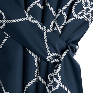 Zasłona gotowa na szelkach GARDEN 155x220 Eurofirany granatowy