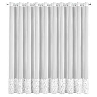 Zasłona gotowa na przelotkach ROSES 350x250 Eva Minge Eurofirany biały