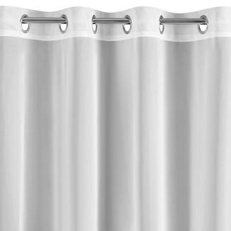 Zasłona gotowa na przelotkach ROSES 350x250 Eva Minge Eurofirany biały