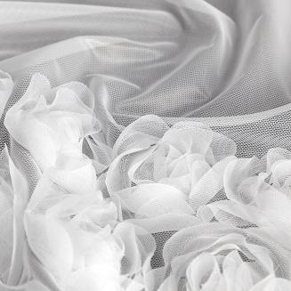 Zasłona gotowa na przelotkach ROSES 350x250 Eva Minge Eurofirany biały