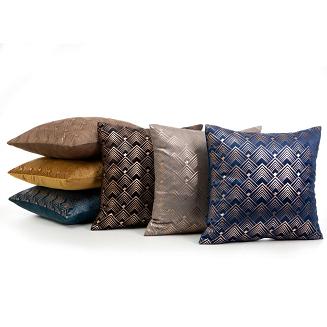 Poszewka dekoracyjna ELEN 40x40 Eurofirany czarny/szampański