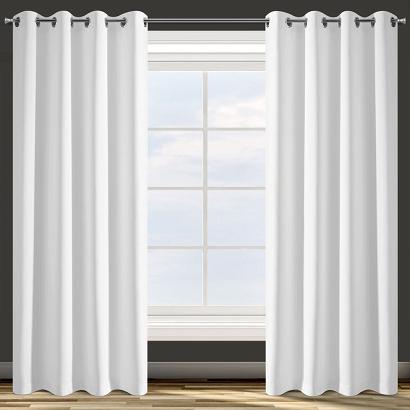 Zasłona gotowa na przelotkach PARISA 135x250 Design91 biała