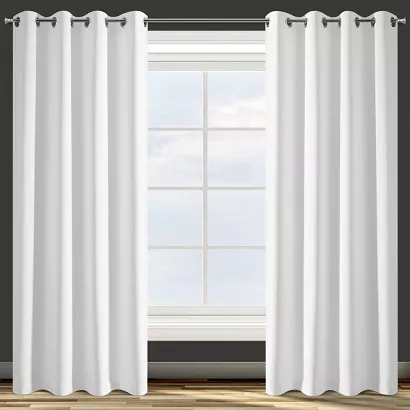 Zasłona gotowa na przelotkach PARISA 135x250 Design91 biała