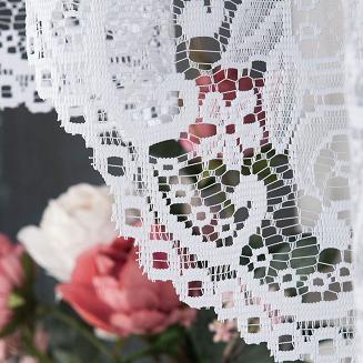 Firanka żakardowa gotowa na żabki BERENIKA 300x160 biała