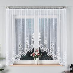 Firanka żakardowa gotowa na żabki BERENIKA 300x160 biała