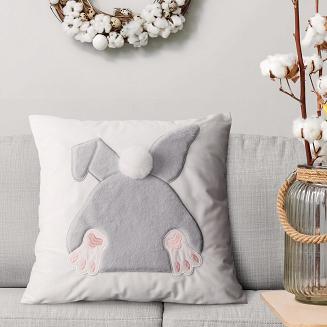 Poszewka dekoracyjna WIOSNA 45x45 Eurofirany srebrny