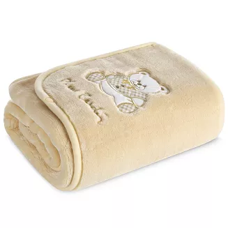 Kocyk dziecięcy na suwak Pierre Cardin BABY6 80x90 Eurofirany beżowy miś