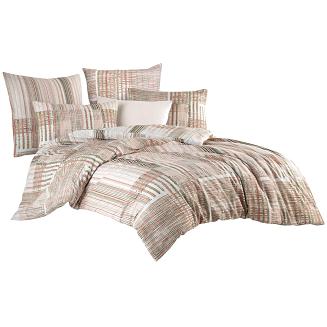 Pościel bawełniana EXCLUSIVE SPENCER 200x220 COTTONLOVE Darymex beżowa zielona terakota