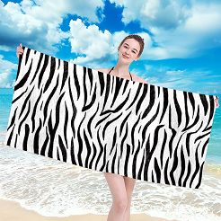 Ręcznik plażowy 100x180 zebra