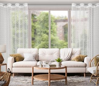 Firana gotowa na przelotkach ELLISSA 140x250 Eurofirany biały