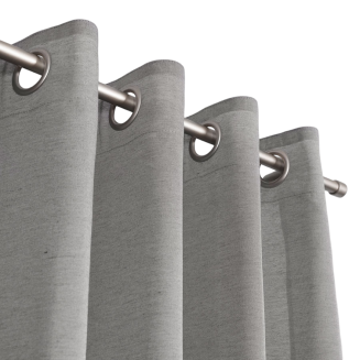Zasłona gotowa na przelotkach BASIC 145x230 półprzezroczysta szara