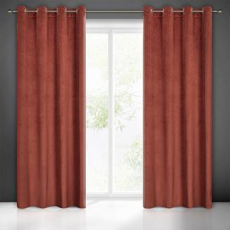 Zasłona gotowa na przelotkach LILI 140x250 Eurofirany mahoń