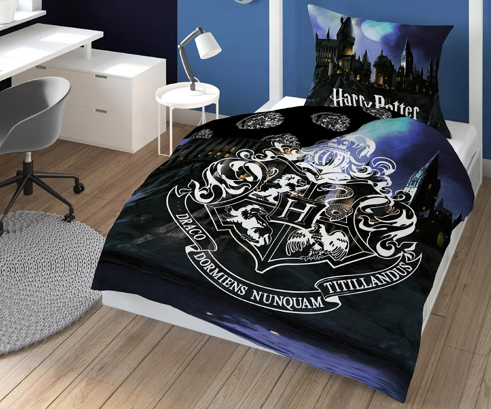 Pościel dla dzieci 160x200 młodzieżowa wzór Harry Potter 02