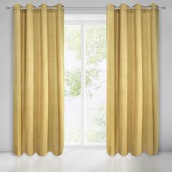 Zasłona gotowa na przelotkach IBBIE 140x250 Eurofirany musztardowy