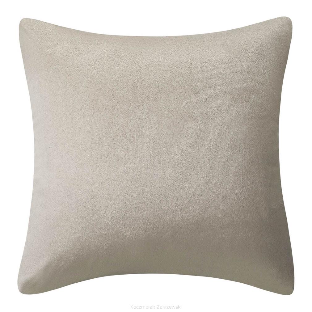 Poszewka welurowa SOLID 45x45 beżowa