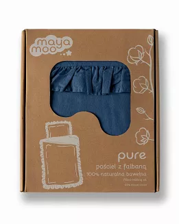 POŚCIEL BAWEŁNIANA DENIM Z FALBANĄ /100X135/ mayamoo