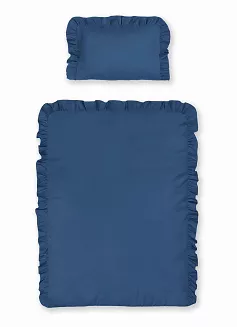 POŚCIEL BAWEŁNIANA DENIM Z FALBANĄ /100X135/ mayamoo