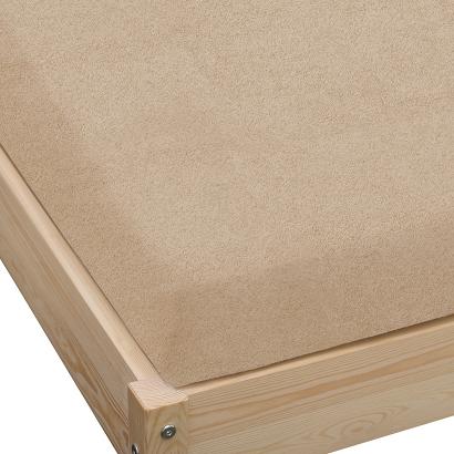 Prześcieradło frotte z gumką 90x200 cappuccino GRUBE