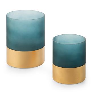 Świecznik dekoracyjny LOTOS9 Eurofirany turkusowy