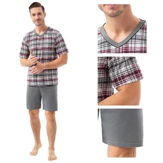 Piżama męska LUNA kod 793 w serek grafitowa