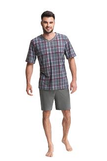 Piżama męska LUNA kod 793 w serek grafitowy