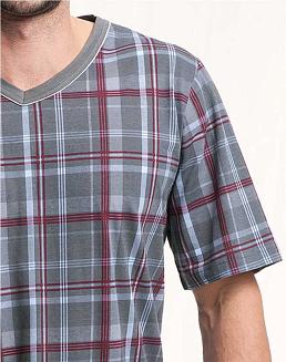 Piżama męska LUNA kod 793 w serek grafitowy