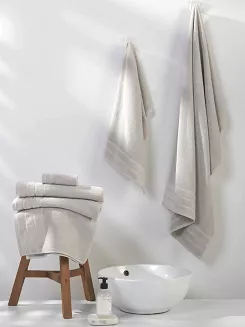 Ręcznik bawełniany o ryżowej strukturze Loren 50x90 kaszmirowy