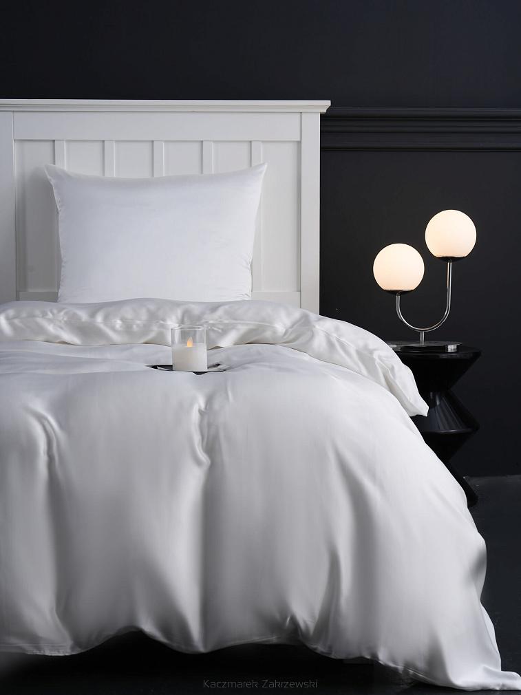 Pościel jedwabna 140x200 jedwab morwowy biała