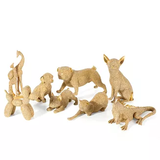 Figurka dekoracyjna ELDO 28X14X17 Eurofirany złoty pies buldog