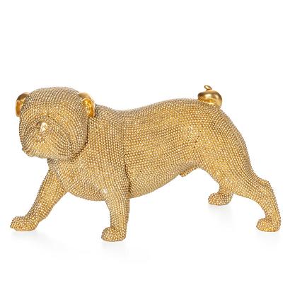 Figurka dekoracyjna ELDO 28X14X17 Eurofirany złoty pies buldog