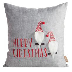 Poszewka dekoracyjna świąteczna 45x45 Eurofirany srebrny