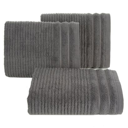 Ręcznik bawełniany SAMMY 50x90 Eurofirany stalowy wytłaczane pasy