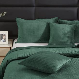 Poszewka dekoracyjna MAYA 50x70 welurowa pikowana butelkowa