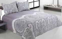 Narzuta dekoracyjna LACE 220x240 pikowana wrzosowa ornament
