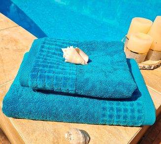 Ręcznik kąpielowy Larisa 50x100 turkusowy