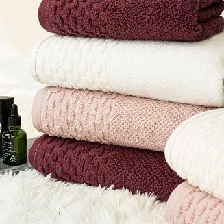 Ręcznik bawełniany NEPTUN 70x140 biały ze złotą nitką