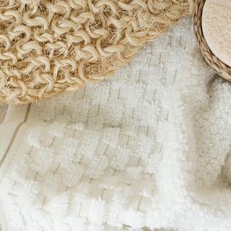 Ręcznik bawełniany NEPTUN 70x140 biały ze złotą nitką