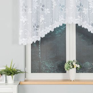 Firanka żakardowa gotowa na żabki RENATA 250x110 biała