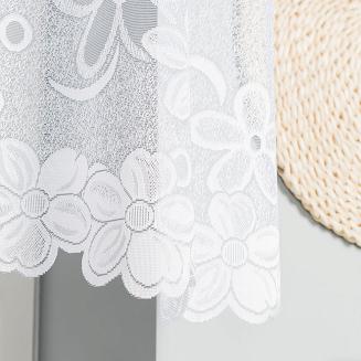 Firanka żakardowa gotowa na żabki RENATA 250x110 biała
