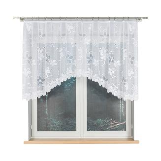 Firanka żakardowa gotowa na żabki RENATA 250x110 biała