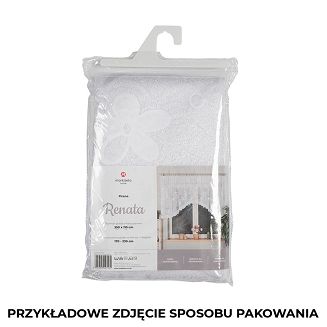 Firanka żakardowa gotowa na żabki RENATA 250x110 biała