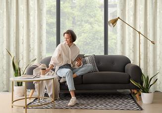 Zasłona gotowa na taśmie RAJA 140x270 Eurofirany kremowy