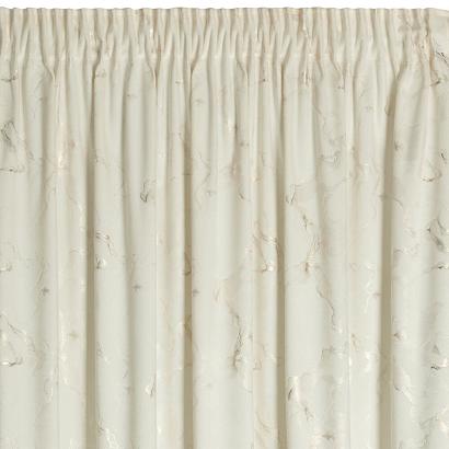 Zasłona gotowa na taśmie RAJA 140x270 Eurofirany kremowa szampański błyszczący marmurek