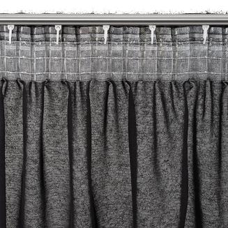 Zasłona gotowa na taśmie AGIS 140x270 Eurofirany czarny