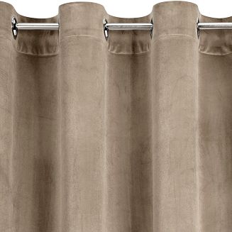 Zasłona gotowa na przelotkach MELANIE 140x260 Eurofirany ciemnobeżowy