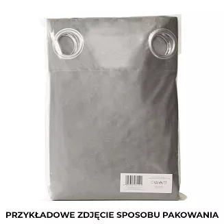 Zasłona gotowa na przelotkach VELVI 140x250 ciemnokremowa