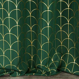 Zasłona gotowa na przelotkach CANDE 140x250 Eurofirany zielony